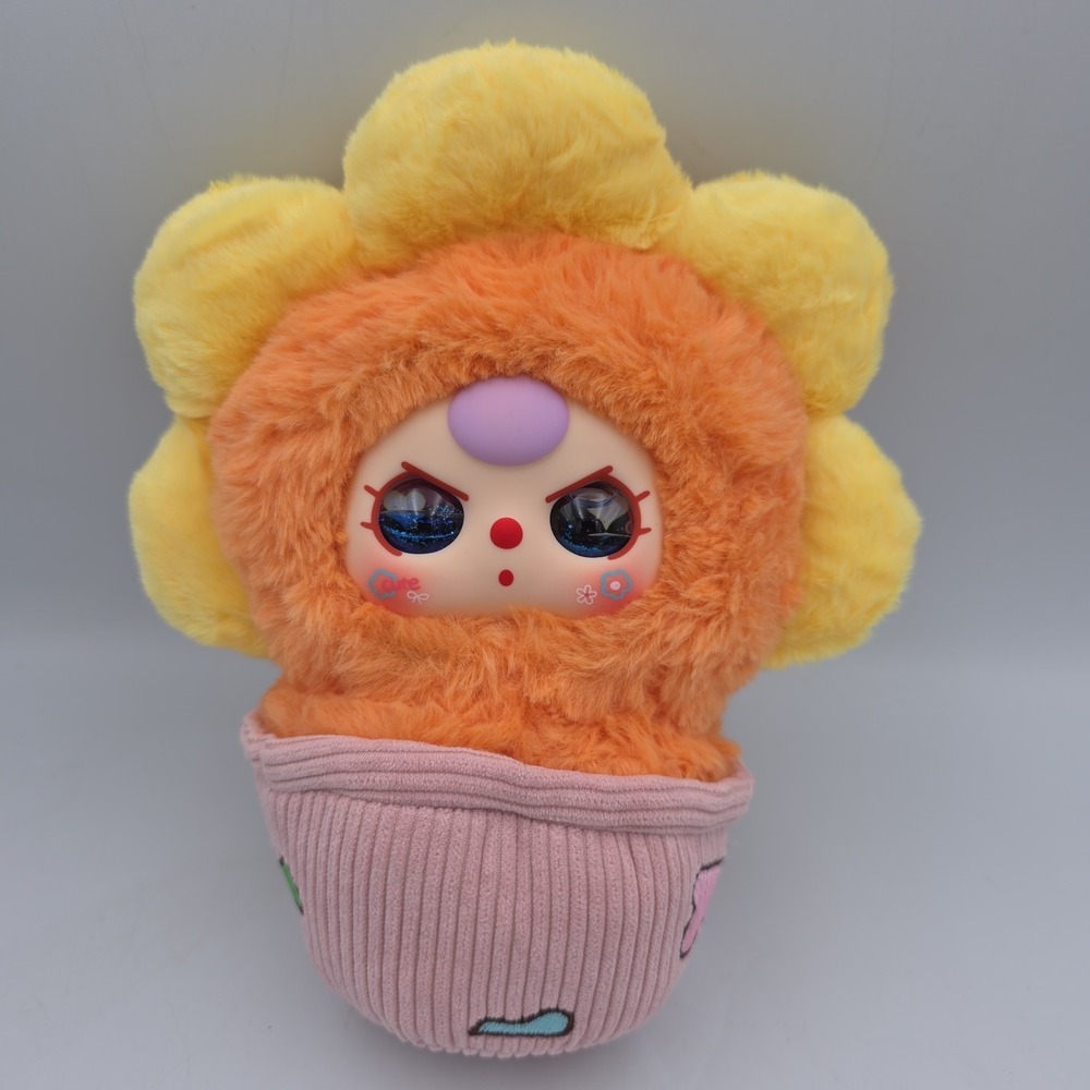 Baby Three A Small Flower Series Plush Pendant Orange & Yellow Rare Glitter Eyes